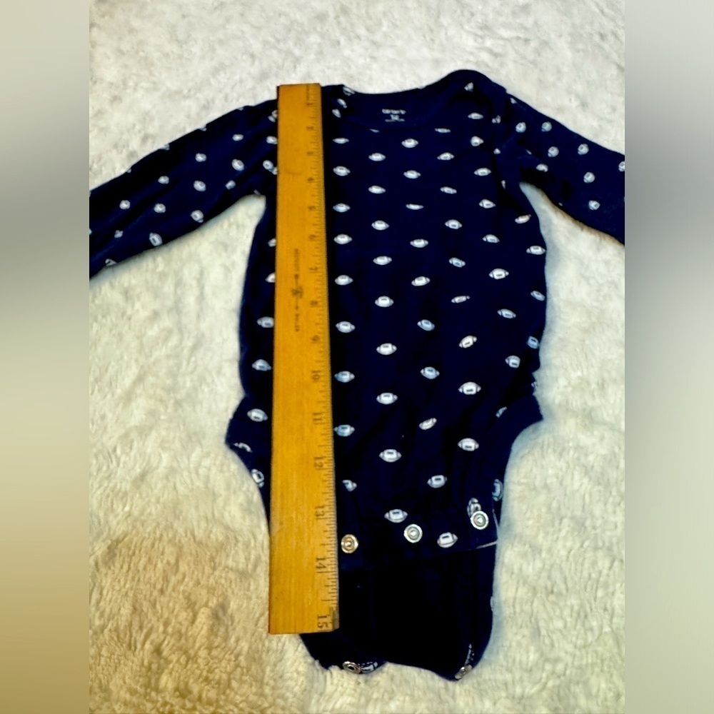 Carters 12 mos onesie with footballs